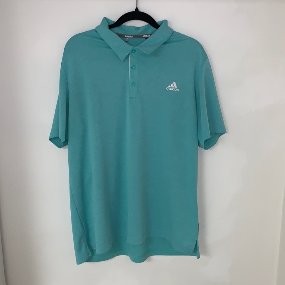XL Mens Teal Adidas Golf Polo